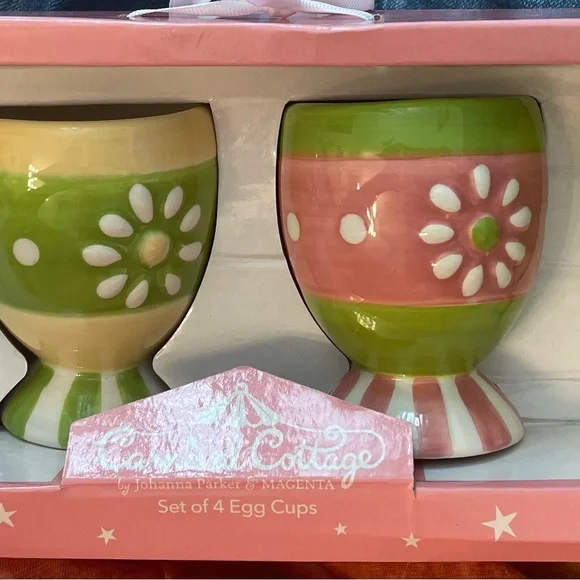 🐣🐣🐣BOGOHO 🐣🐣🐣Johanna Parker Carnival Cottage Egg Cups - Picture 6 of 7